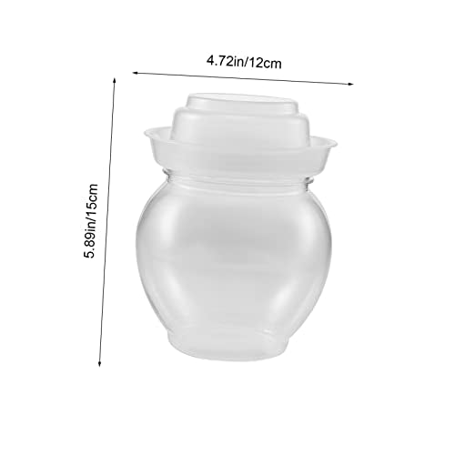 Unomor Kitchen Sealed Pickle Jar Airtight Fermenting Container for Kimchi Storage Jar Inner Lid for Dried Fruits Honey