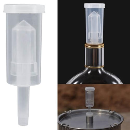 ABOOFAN 3-Piece Homebrew Fermentation Kit 3-Way Fermentation Valve Sturdy Plastic High Transparency Suitable for Wine Making and Brewing Supplies - size: 12.00X3.80X3.80CM