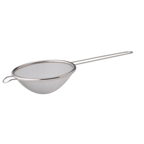 HIC Kitchen Fine Mesh Strainer With Helper Handle, 18/8 Stainless Steel, 5.5-Inch, For Sifting, Draining, And Straining Pasta, Rice, Soups, And Sauces - size: Mesh, 5.5-Inch