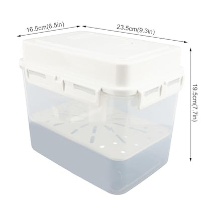 Kimchi Container, 4L Leakproof Airtight Fermentation and Storage Container with Inner Vacuum Lid and Press Plate, for Kimchi Sauerkraut Pickles and Preserved Food