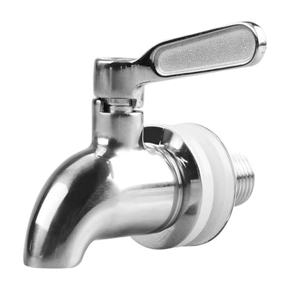 Spigot For Beverage Dispenser 2pcs Drink Dispenser Spigot Champagne Stainless Steel Tap Replacement for Beverage and Glass Jar Bottle(Silver) - color: Silver