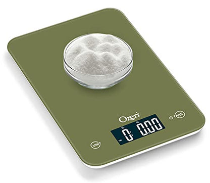 Ozeri Touch Professional Digital Kitchen Scale (12 lbs Edition) in Tempered Glass - color: Calla Green