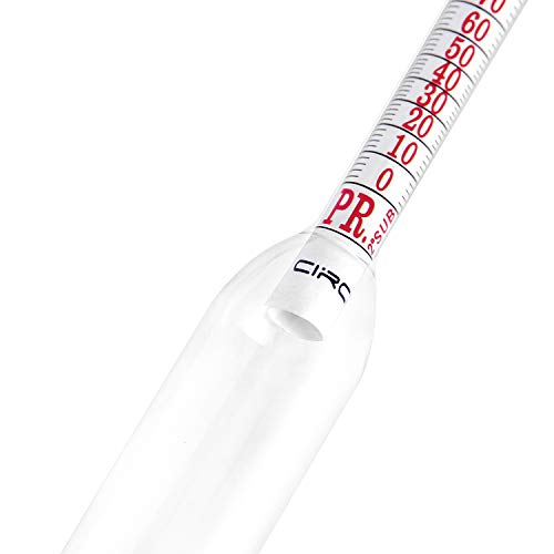 Circrane 0-200 Proof & Tralle Alcohol Hydrometer, Accurate Tester for Liquor, Distilling Moonshine Alcoholmeter - style: 0-200 Hydrometer
