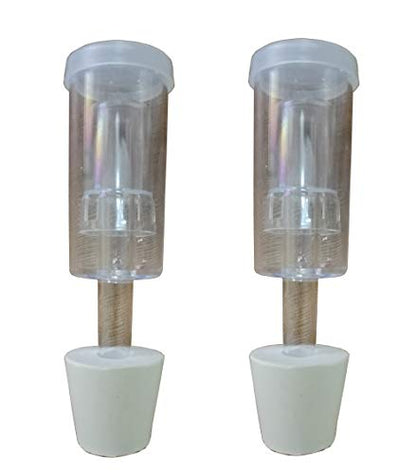 2 Piece Simple Airlock Homebrew Air Lock With Cap include #6 Rubber Stopper Beer Fermentation Wine Making Twin Bubble Grommet Airlocks