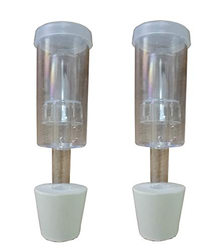 2 Piece Simple Airlock Homebrew Air Lock With Cap include #6 Rubber Stopper Beer Fermentation Wine Making Twin Bubble Grommet Airlocks