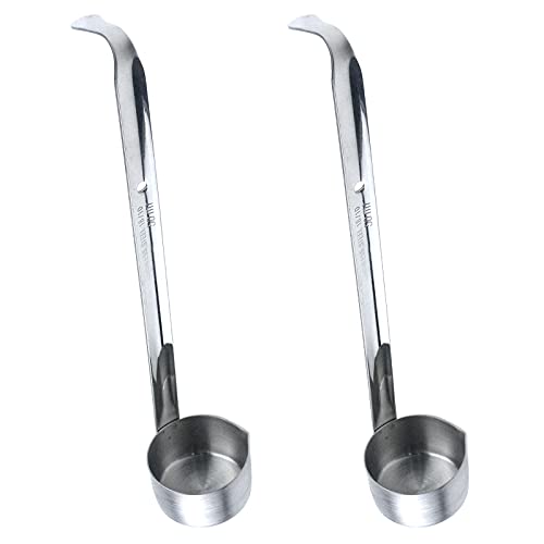 2pcs Stainless Steel Wine Dipper Long Handle Beer Pouring Ladle with Hook Ladle,50ml - size: 50ml