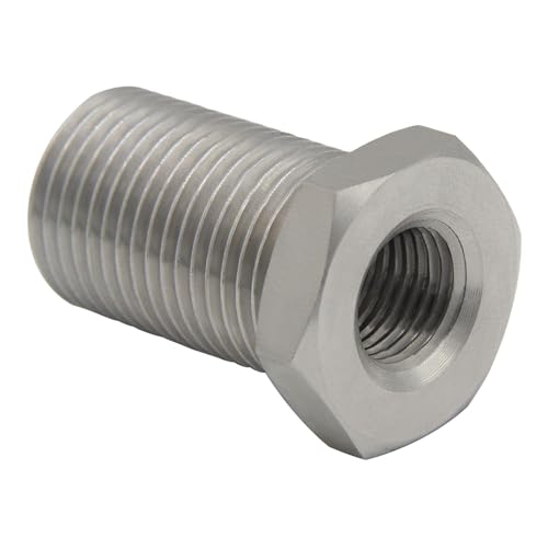 Stainless Steel Bulkhead Fitting 1/4" NPT Female Bulked Coupler Thru-bulk Tank Fitting Connector 1-1/2" Length (pack of 2) - size: 1/4" NPT Female to 1-1/2" Length