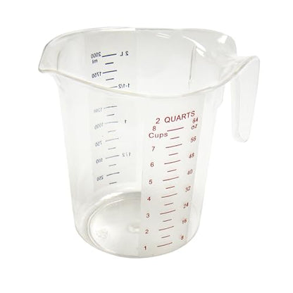 Winco PMCP-200 Measuring Cup, Polycarbonate, 2-Quart, Clear - size: 2 Quart