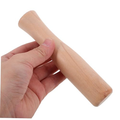 2pcs Wooden Food Grinder Stick Garlic Masher Kitchen Tool for Mashing Potatoes Herb Smasher
