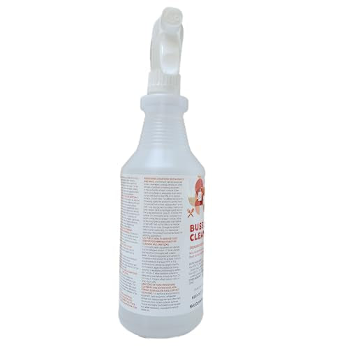 Bussit Clean Foodservice Surface Sanitizer & Cleaner, Spray and Wipe, Kills 99.9% of Kitchen Bacteria, 1 Quart (Each) - size: 32 Fl Oz (Pack of 1)
