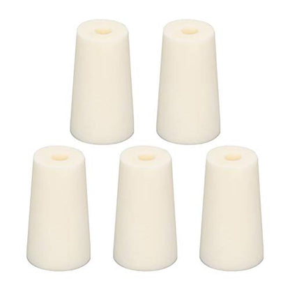 Othmro 5Pcs Drilled Rubber Stopper with Airlock, White Drilled Bungs Stopper with 0.79" Hole for Fermentation Use, Homebrewing Beer Kombucha Airlock Stopper