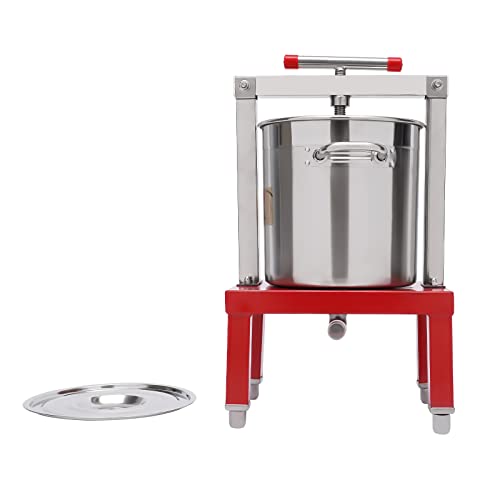 Fruit Wine Press 3.5 Gallon Stainless Steel 100% Nature Juice Making | Manual Juice Maker, Apple Grape Berry Vegetables Crusher, Olive Oil Cider Wine Making Press Machine - color: 3.5Gallon