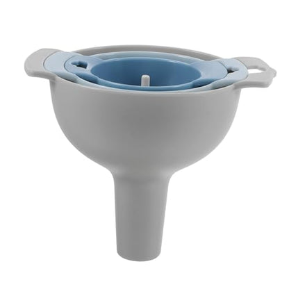 Multi-Function Funnel Set Large Mouth Kitchen Oil and Liquid Dispenser Plastic Filter for Canning and Cooking Convenient for Home Use