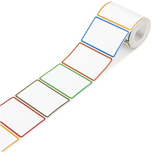 300 Pcs 2×3 Inch Blank Removable Freezer Labels, Waterproof, Oil & Tear Resistant, No Residue Writable Stickers for Food Containers, Jars, Pantry and Meal Prep (Bright) - color: Bright