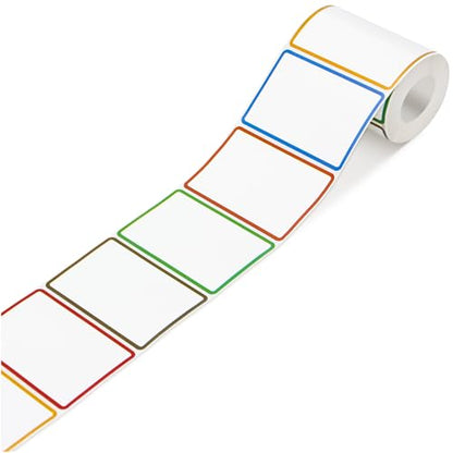 300 Pcs 2×3 Inch Blank Removable Freezer Labels, Waterproof, Oil & Tear Resistant, No Residue Writable Stickers for Food Containers, Jars, Pantry and Meal Prep (Bright) - color: Bright