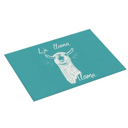 Cute Llama Singing Dish Drying Mat for Kitchen Counter Microfiber Absorbent Reusable Washable 18x24in - color: Cute Llama Singing