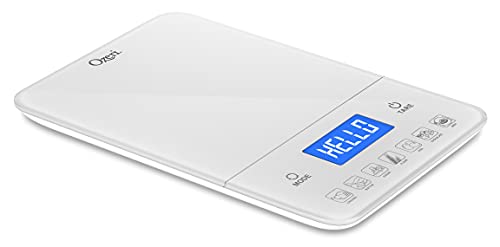 Ozeri Touch III Digital Kitchen Scale with Calorie Counter, 22 lbs (10 kg), White - color: White