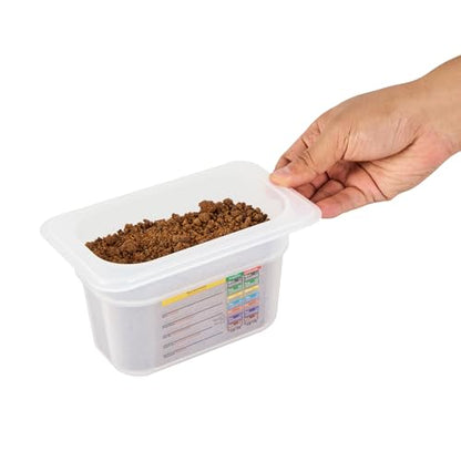 Restaurantware Food Storage Container 1 Pack of 6.8 x 4.2 x 3.9 Inches Plastic Stackable Storage Box White Reusable Label Container Dishwasher Safe For Restaurants And Kitchens