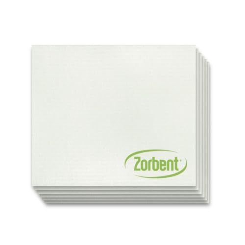 Zorbent Super Absorbent Towels 6 Pack, Natural, Reusable Paper Towel Alternative, Lint Free Cleaning Cloth for Kitchen, Gym, Shoes, Travel, & Camping, Multipurpose Damp Duster, Spill & Mess Cleaner - color: Natural, size: 6 Pack