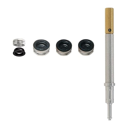 Implants Replacement locater Overdenture Male Processing Caps Inserts And Retention Cap Insertion Extraction Removal 3-IN-1Core Tool kit (Locator-Golden Tool+4pcs Metal Housing & Lab Cap Assembly Kit) - color: Locator-Golden Tool+4pcs Lab Caps Inserts Kit