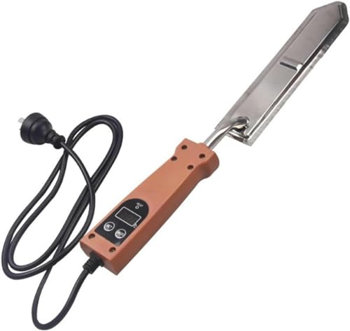 Electric Honey Knife with Uncapping Scratcher Fork, Stainless Steel Honey Cutter, Honey Extractor, Beekeeping Scraper Tool with Wood Handle, Beekeeping Equipment Tools