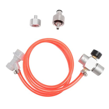 Mini Keg Regulator, Automatic Stainless Steel CO2 Pressure Regulator Beer Making Supplies With 1M Red Hose For Homebrew