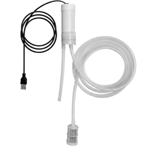 Portable Food Grade USB Electric Auto-Siphon self priming Pump for bottling Home Brew Wine,Beer,Beverages and Kombucha,DC 5v Mini water Transfer Pump Kit,2LPM No Mess Leak,6.5FT hose,Low Noise - color: White Top-Switch