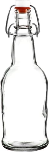 Easy Cap Beer Bottles - Kombucha Bottles - 16 oz. - Clear flip top 6 pack - EZ Cap Original Cherry Blossom Hardware