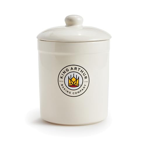 King Arthur Baking Company Classic Sourdough Storage Crock, Ceramic, Non-Reactive Glaze, 1-Quart Capacity - size: 1-Quart Capacity, Ceramic