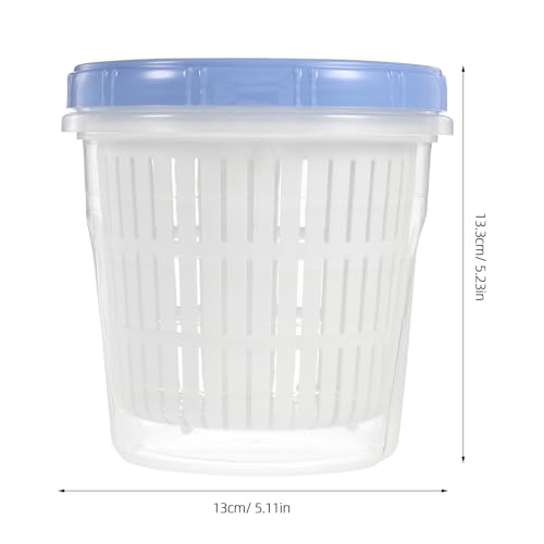 ARTIBETTER Pickle Container with Strainer 1250Ml Blue Pp Airtight Pickling Jar for Kimchi Vegetables and Fruits