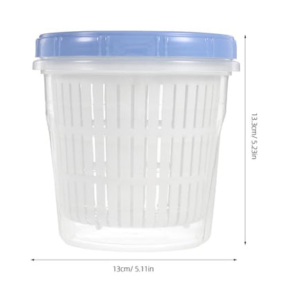 ARTIBETTER Pickle Container with Strainer 1250Ml Blue Pp Airtight Pickling Jar for Kimchi Vegetables and Fruits
