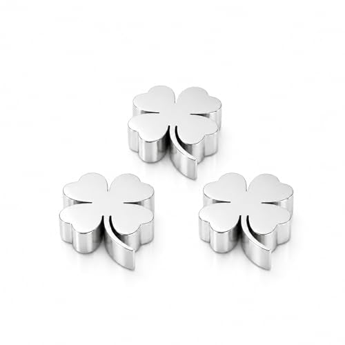 KOIMYSA Matcha Sifter Weights Set of 3, Tea Powder Sieve Beads, Smooth & Clump-Free Matcha Filter Accessories, 316L Food-Grade Stainless Steel Cute Clover Shape - color: Clover Shape