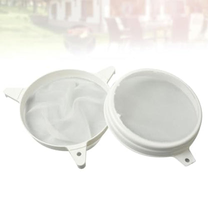 LALAFINA Double Sieve Honey Strainer Plastic Filter Large Capacity Honey Filter Beekeeping Tool White Mesh in Beekeeping