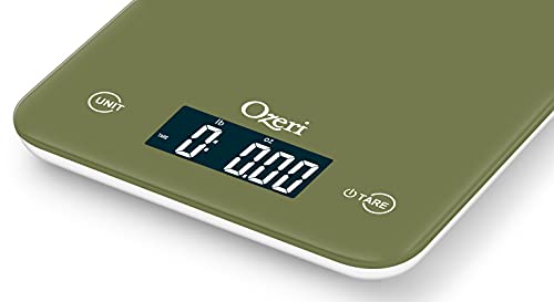 Ozeri Touch Professional Digital Kitchen Scale (12 lbs Edition) in Tempered Glass - color: Calla Green