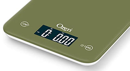 Ozeri Touch Professional Digital Kitchen Scale (12 lbs Edition) in Tempered Glass - color: Calla Green