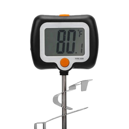 EVGATSAUTO Digital Candy Thermometer, 304 Stainless Steel Cooking Thermometer with Large LCD, 58F to 572F Readout, Hold and Clip Design for Candy Jam Chocolate Frying and Syrup (KT Black English