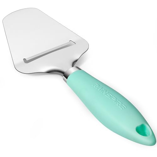 Rainspire Upgraded Non-Stick Cheese Slicers for Block Cheese Multi-Functional Cheese Cutter for Mozzarella, Cheddar, Gruyere Charcuterie Accessories Dishwasher Safe Kitchen Tools, Mint Green - color: Mint Green