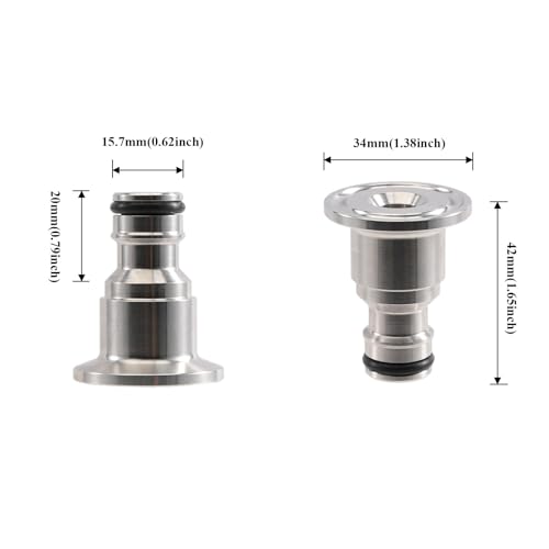 34mm TC to Garden Connector 34mm Tri Clamp Garden Adapter Stainless Steel 304 Homebrew Brewery Conical Fermenter Parts