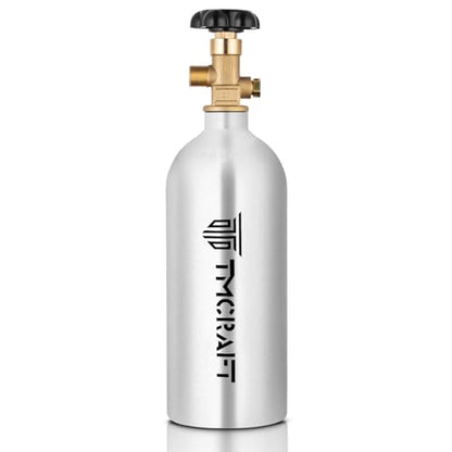 TMCRAFT 2.5lb CO2 Tank, High Strength Aluminum Alloy Cylinder with CGA-320 Valve, DOT Approved Cylinder for Kegerator kit and Draft Beer Dispensing