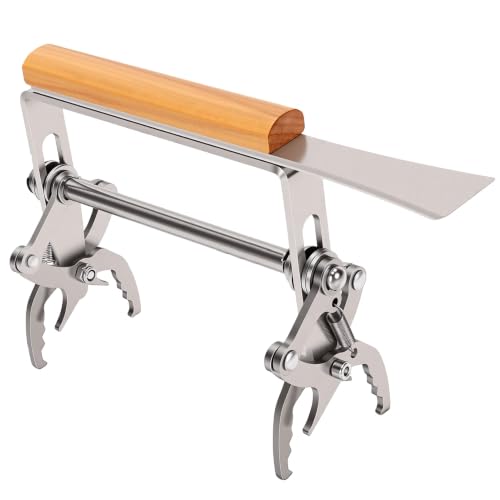 Garosa Beehive Frame Grip Tool Beekeeping Frame Lifter Stainless Steel Hardwood Polished Beech Wood Handles Height Adjustment Rods for Transferring Honeycombs