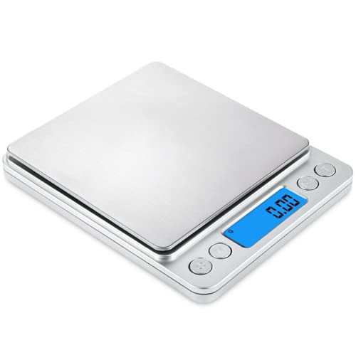 Digital Scale 3000g x 0.1g Jewelry Gold Silver Coin Gram Pocket Size Herb Grain for Jewlery, Food, Cooking