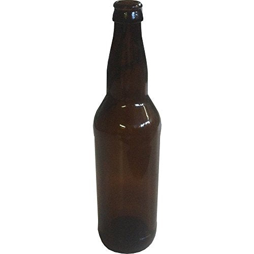 Home Brew Ohio 22oz Crown Cap Amber Longneck Bottles, Case of 12