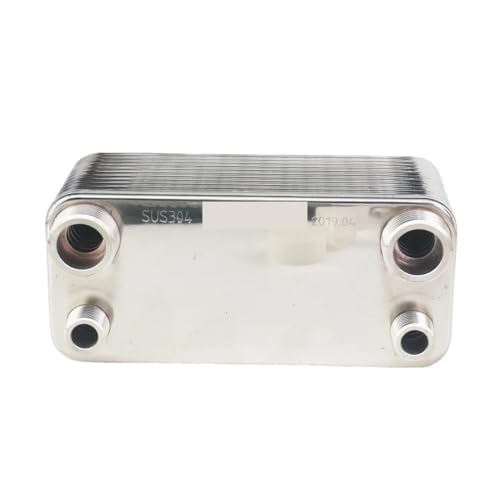 24 Plate Heat Exchanger Beer Wort Chiller Cooler SUS 304 Stainless Steel for Homebrew Cooling(3l4 Inch BSPT) - size: 3l4 Inch BSPT