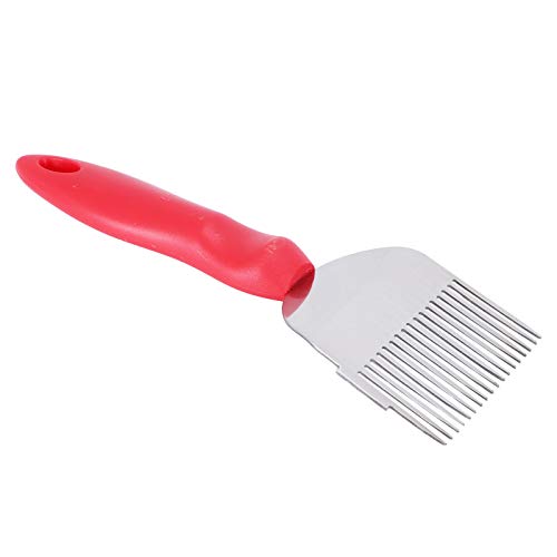 ZJchao Stainless Steel Bee Uncapping Fork with Plastic Handle Honey Scraper for Beekeeping Red