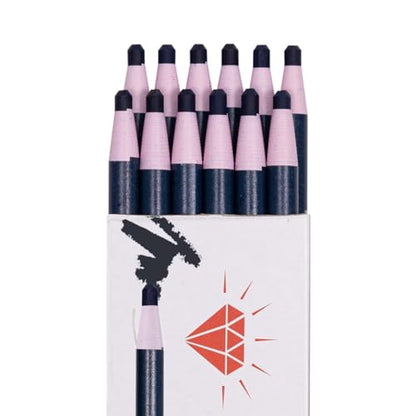 HOMSSEM New China Markers Grease Pencils – 12-Pack Multi-Surface Wax Markers for Glass, Metal, Plastic – Non-Sharpening Peel Off China Marker (Blue) - color: Blue