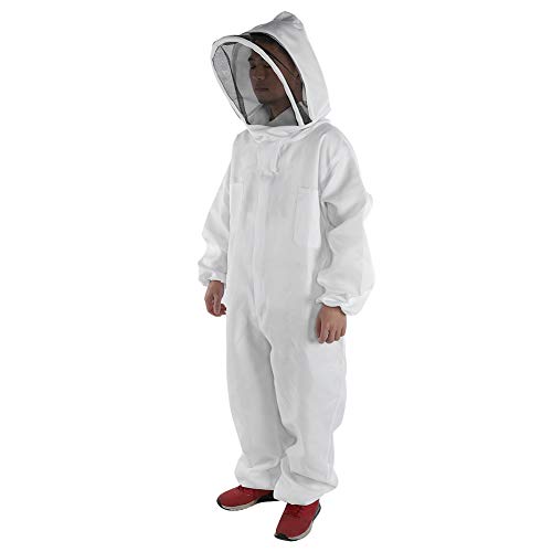 ZJchao Beekeeping Protective Full Body Suit with Veil Hood for Men and Women (L)