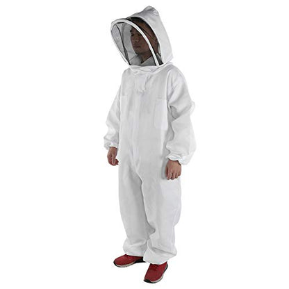 ZJchao Beekeeping Protective Full Body Suit with Veil Hood for Men and Women (L)
