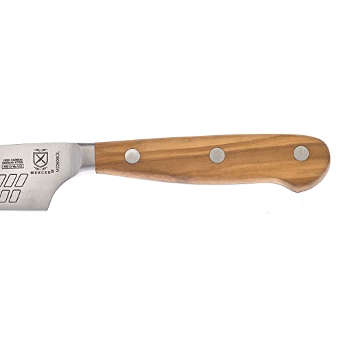Mercer Culinary Renaissance Olive Wood Hard Cheese Knife, 4.75-Inch - color: Olive Wood Handle, size: 4.75-Inch Hard Cheese Knife
