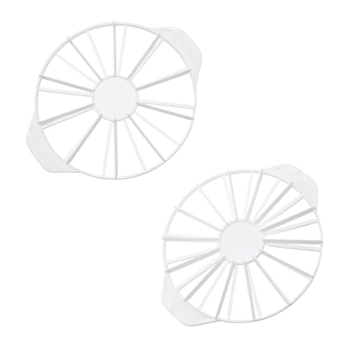 2 Pcs Cake Portion Marker 2 Types Round Cake Cutter Slicer with Double Sided Slices for Equal Portions, Divider 10/12 & 14/16 for Even Slices, 10.6'' diameter - style: 10/12 & 14/16