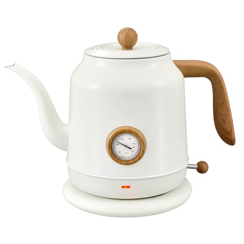 1.2L Electric Gooseneck Kettle with thermometer, Tea Kettle for Boiling Water, Gooseneck Electric Kettle for Coffee & Tea - color: 1.2L